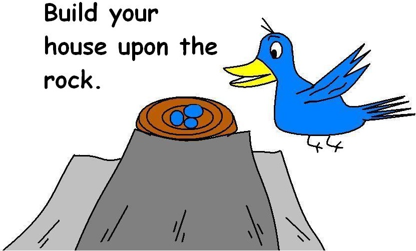 House Upon Rock Bird Clipart- Animal Clipart